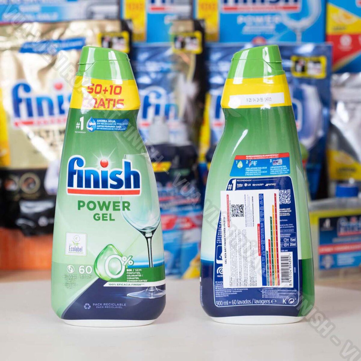 Gel rửa bát FINISH Power Eco 0% chai 900ml - Ảnh 8