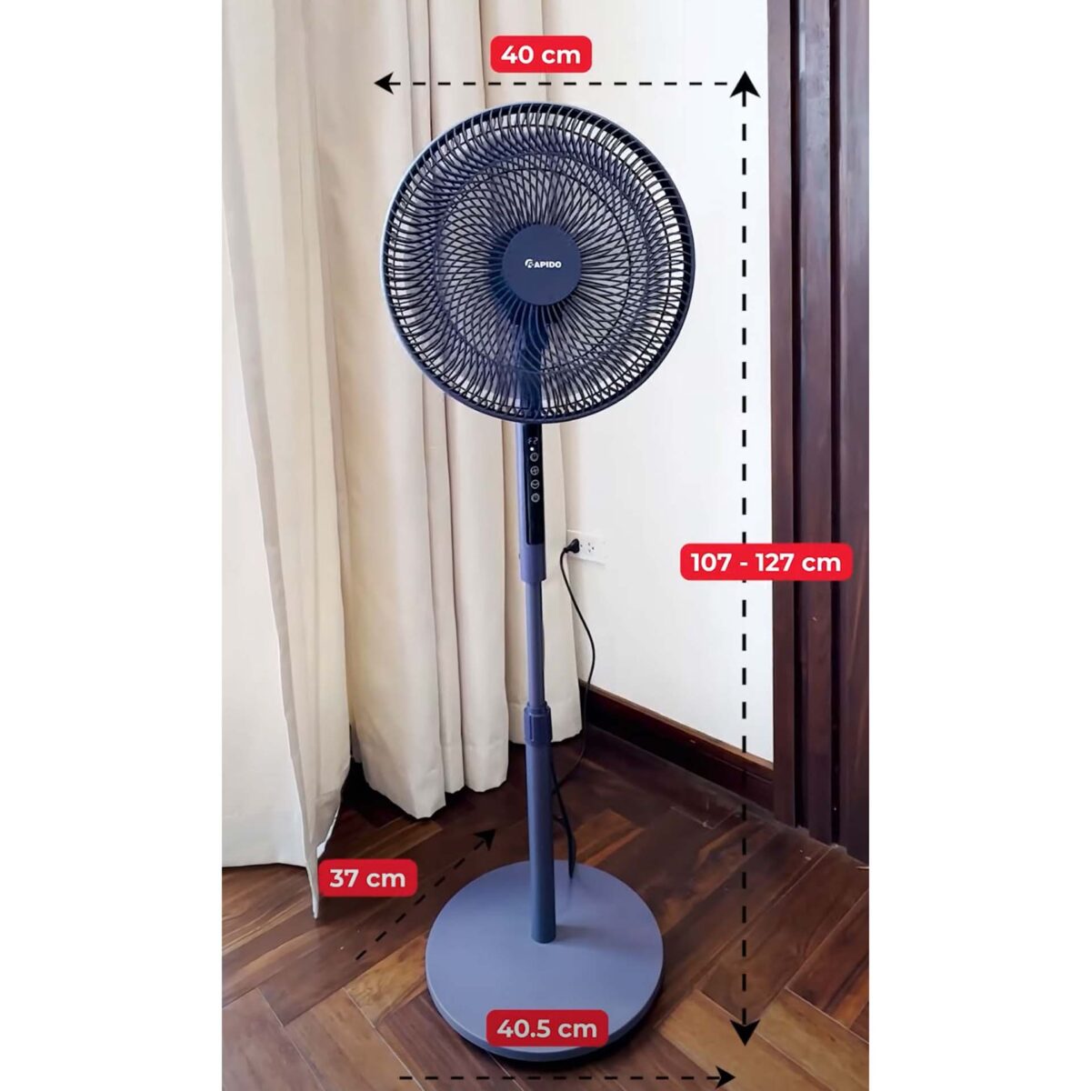 Quạt cây RAPIDO RWF-16AHD xanh - Ảnh 2
