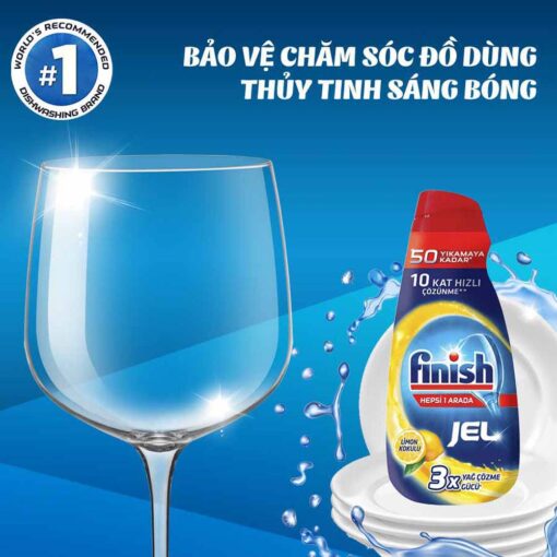 Gel rua bat FINISH All in 1 chai 1000ml huong chanh 4