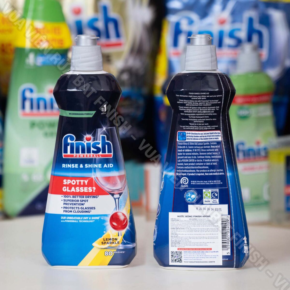 Nước làm bóng FINISH chai 800ml 400ml hương chanh - Ảnh 3