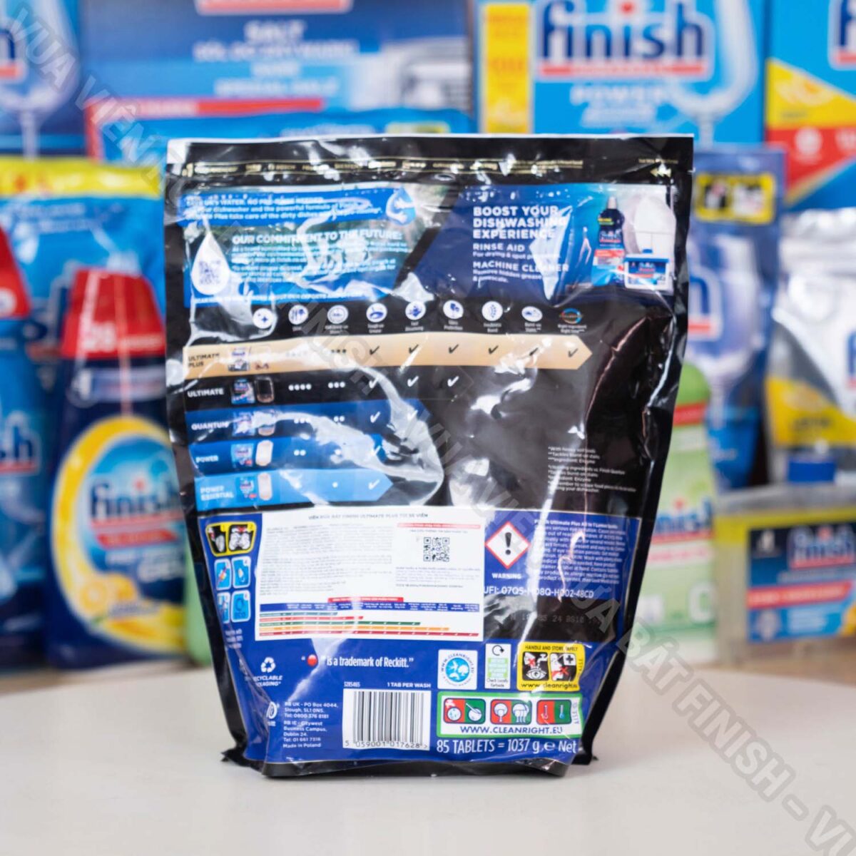 Viên rửa bát FINISH Ultimate+ Plus All In 1 túi 90 / 85 / 33 viên - Ảnh 12