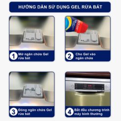 Huong dan su dung Gel rua bat FINISH All in 1 chai 1000ml huong chanh