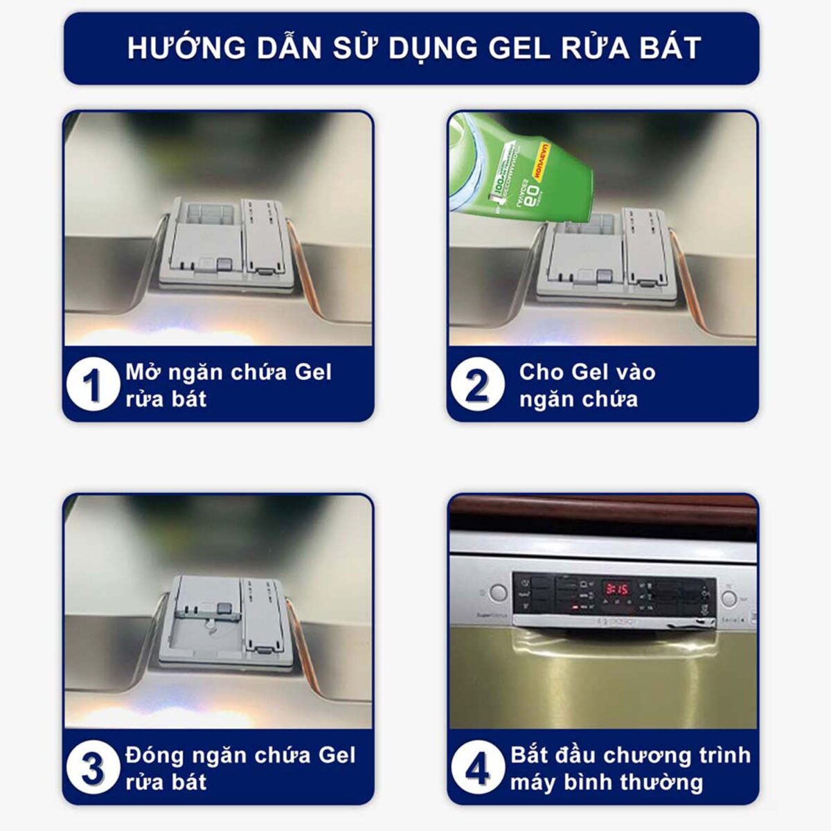 Gel rửa bát FINISH Power All in 1 chai 1000ml 700ml 650ml - Ảnh 6