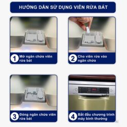 Huong dan su dung Vien rua bat FINISH Classic hop 100 vien