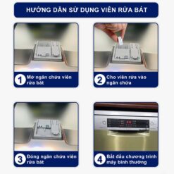 Huong dan su dung Vien rua bat FINISH Classic hop 90 vien