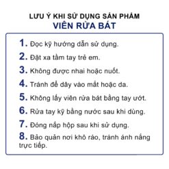 Luu y su dung Vien rua bat FINISH Classic hop 90 vien huong chanh