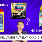 Nên dùng bột, gel hay viên rửa bát Finish