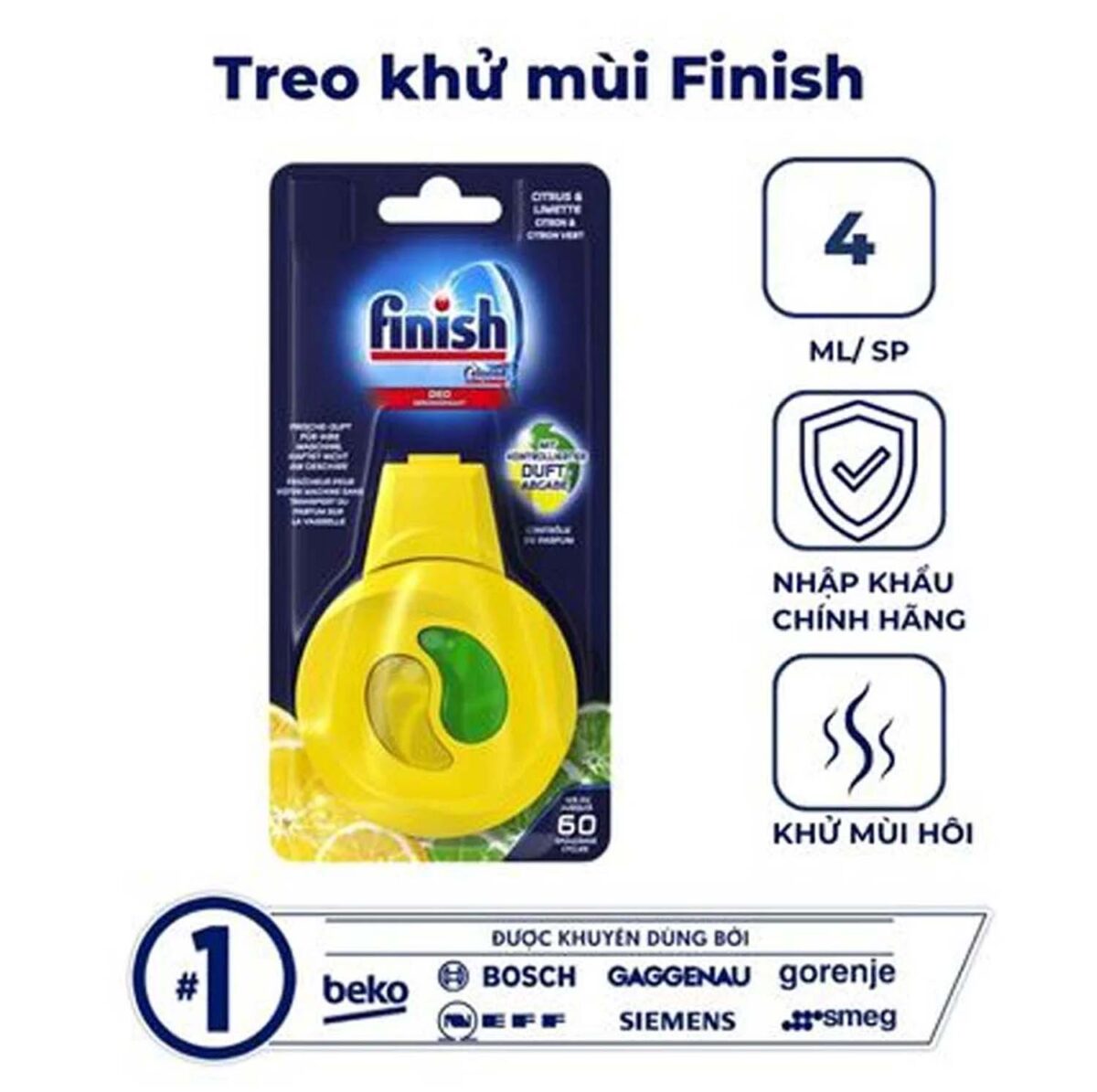 Tinh dầu treo khử mùi máy rửa bát FINISH - Ảnh 5