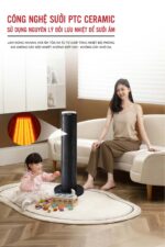 Máy sưởi gốm Rapido RCH-2000SDB đặt sàn - Ảnh 11