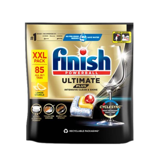 Viên rửa bát FINISH Ultimate Plus All in 1 túi 85 viên hương chanh