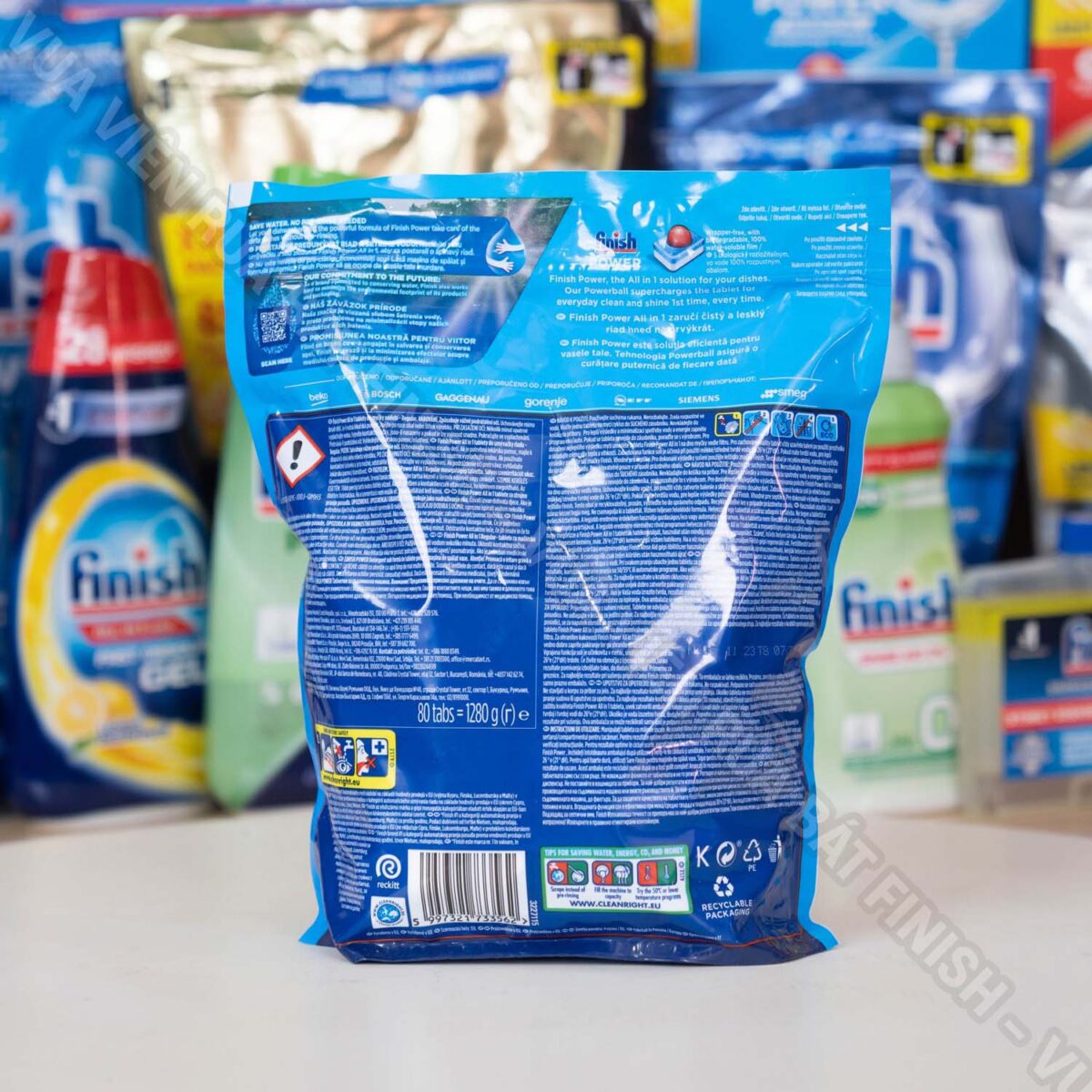 Viên rửa bát FINISH Power All In 1 Max túi 110 / 100 / 56 / 50 viên - Ảnh 9