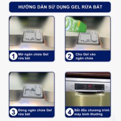 huong dan su dung Gel rua bat FINISH Power Eco 0 chai 900ml