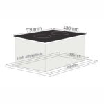 Bản vẽ kích thước Bếp từ đôi BLUEGER B369MA