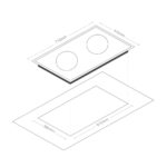 Bản vẽ kích thước Bếp từ đôi VINGER VG-71IS