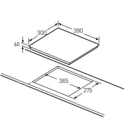 Bản vẽ kích thước Bếp từ đơn BLUEGER BG-102