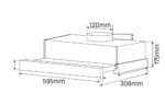 Bản vẽ kích thước Máy hút mùi MIDEA MH60L03EM214BB-VN 60cm âm tủ