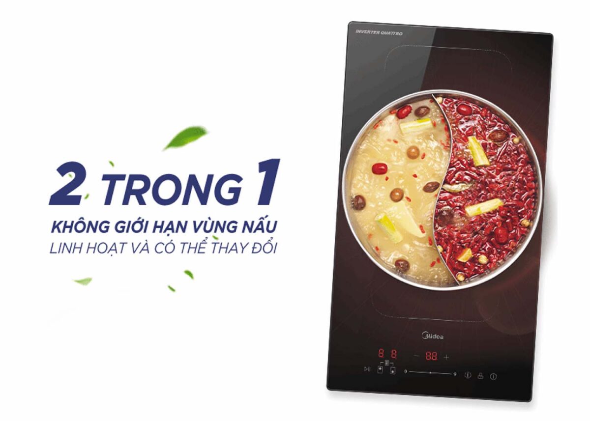 Bếp từ đôi MIDEA MC-ID3523P domino - Ảnh 4