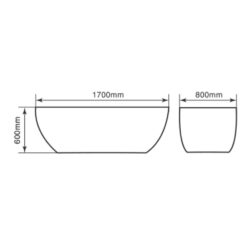 bản vẽ kích thước Bồn tắm GUCEN G-BT005V lập thể vòi sen