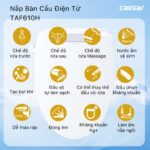 Nắp bồn cầu thông minh CAESAR TAF610H - Ảnh 3