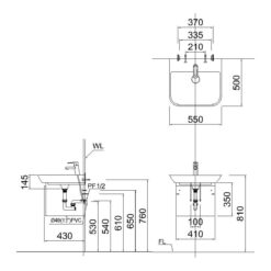 ban ve ki thuat Chau lavabo dat ban CAESAR LF5370