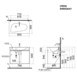 ban ve kich thuoc Chau lavabo dat ban CAESAR LF5036