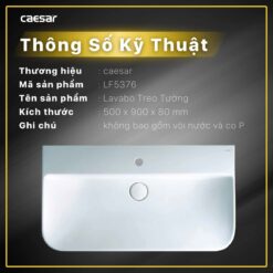 thong so ky thuat Ban ve ki thuat chau lavabo CAESAR LF5376 dat ban