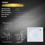 Chậu lavabo đặt bàn CAESAR LF5038 - Ảnh 2