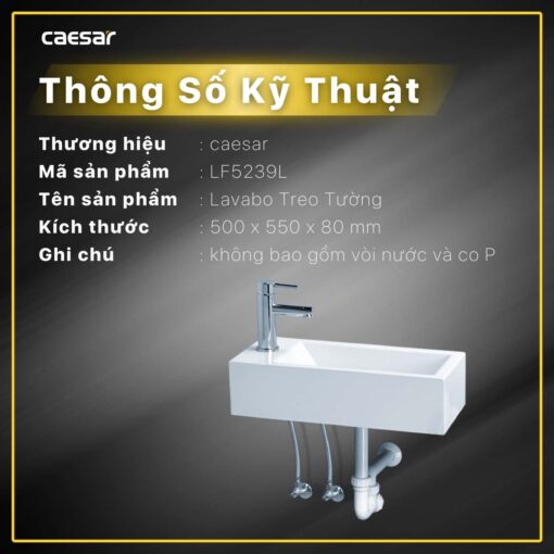 tinh nang Chau lavabo dat ban CAESAR LF5239L treo tuong 11