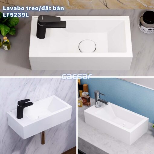 tinh nang Chau lavabo dat ban CAESAR LF5239L treo tuong 12