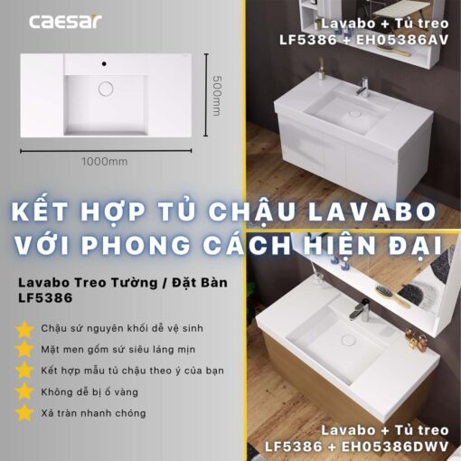 tinh nang Chau lavabo dat ban CAESAR LF5386 3