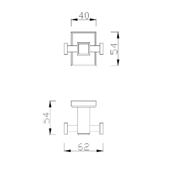 Bản vẽ kĩ thuật Móc áo American Standard FFAS0481CS