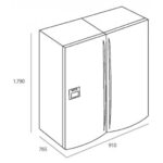 Bản vẽ kích thước Tủ lạnh TEKA NFE3 620 X