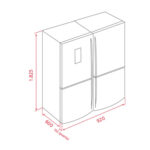 Bản vẽ kích thước Tủ lạnh TEKA NFE4 900 X