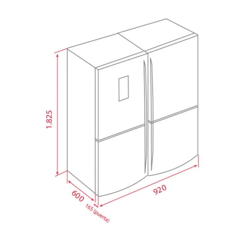 Bản vẽ kích thước Tủ lạnh TEKA NFE4 900 X