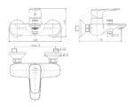 Bản vẽ kỹ thuật Vòi sen tắm American Standard WF-1711NWS