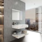 Bộ bàn đá lavabo VIGLACERA PHL-9S01P 2 tầng - Ảnh 4