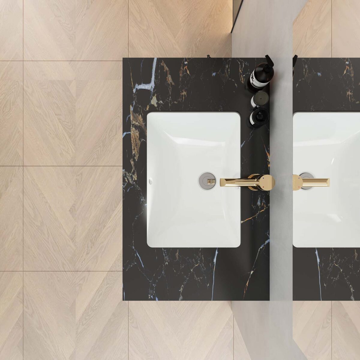 Bộ bàn đá lavabo VIGLACERA VI12-9GP01 2 tầng - Ảnh 7