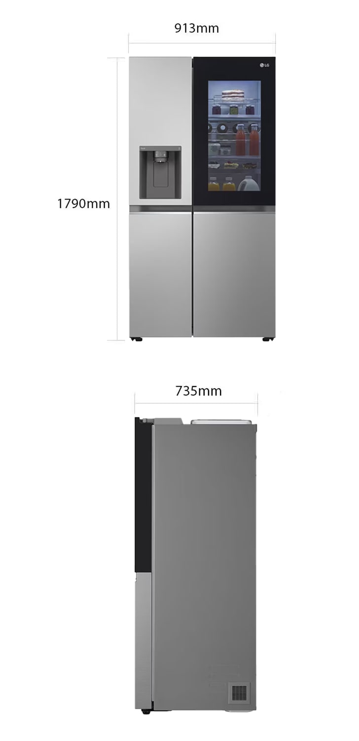 Tủ lạnh LG Instaview lấy nước ngoài UVnano 635L màu bạc GR-G257SV - GR- G257SV | LG VN