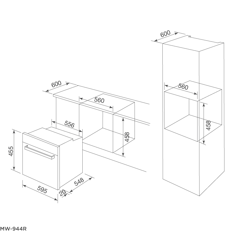 Lò nướng kết hợp vi sóng MW-944R