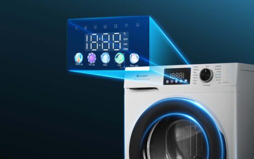 Man LED May giat Casper WF D8VWR1 8 Kg long ngang inverter