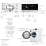 Máy giặt LG FV1409S4W 9kg inverter - Ảnh 3