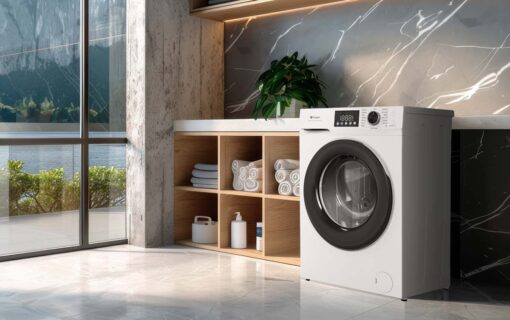 Thiet ke khong gian May giat Casper WF D8VWR1 8 Kg long ngang inverter