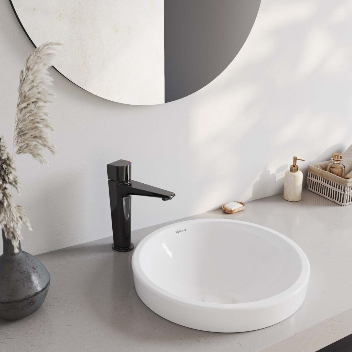 Vòi lavabo VIGLACERA VG136.1 cổ cao nóng lạnh - Ảnh 7