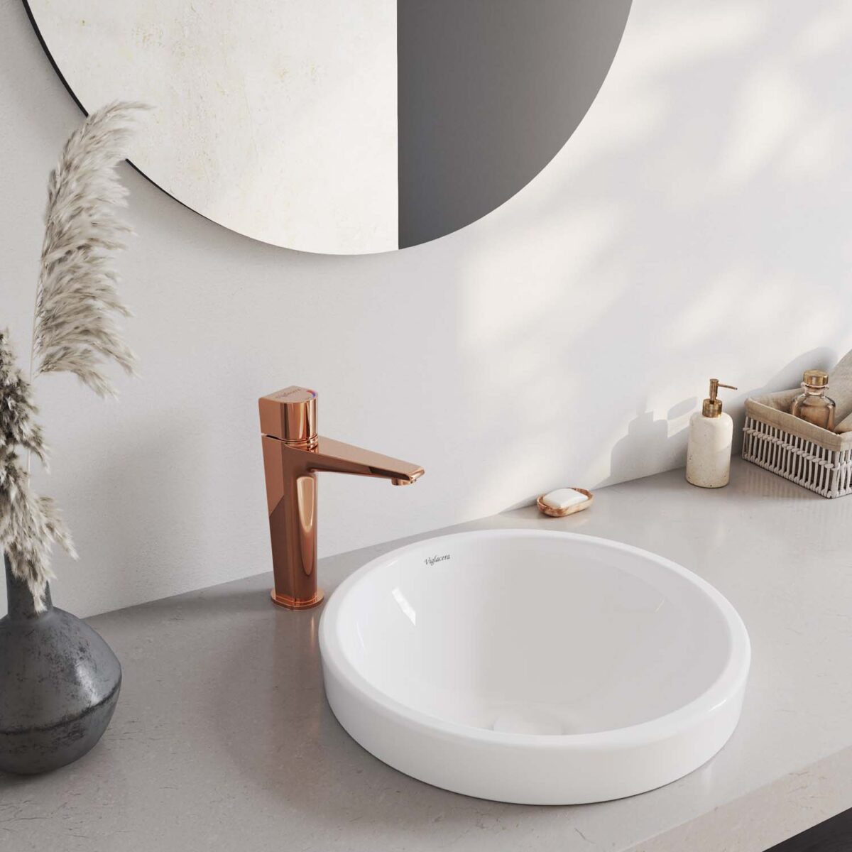 Vòi lavabo VIGLACERA VG136.1 cổ cao nóng lạnh - Ảnh 8