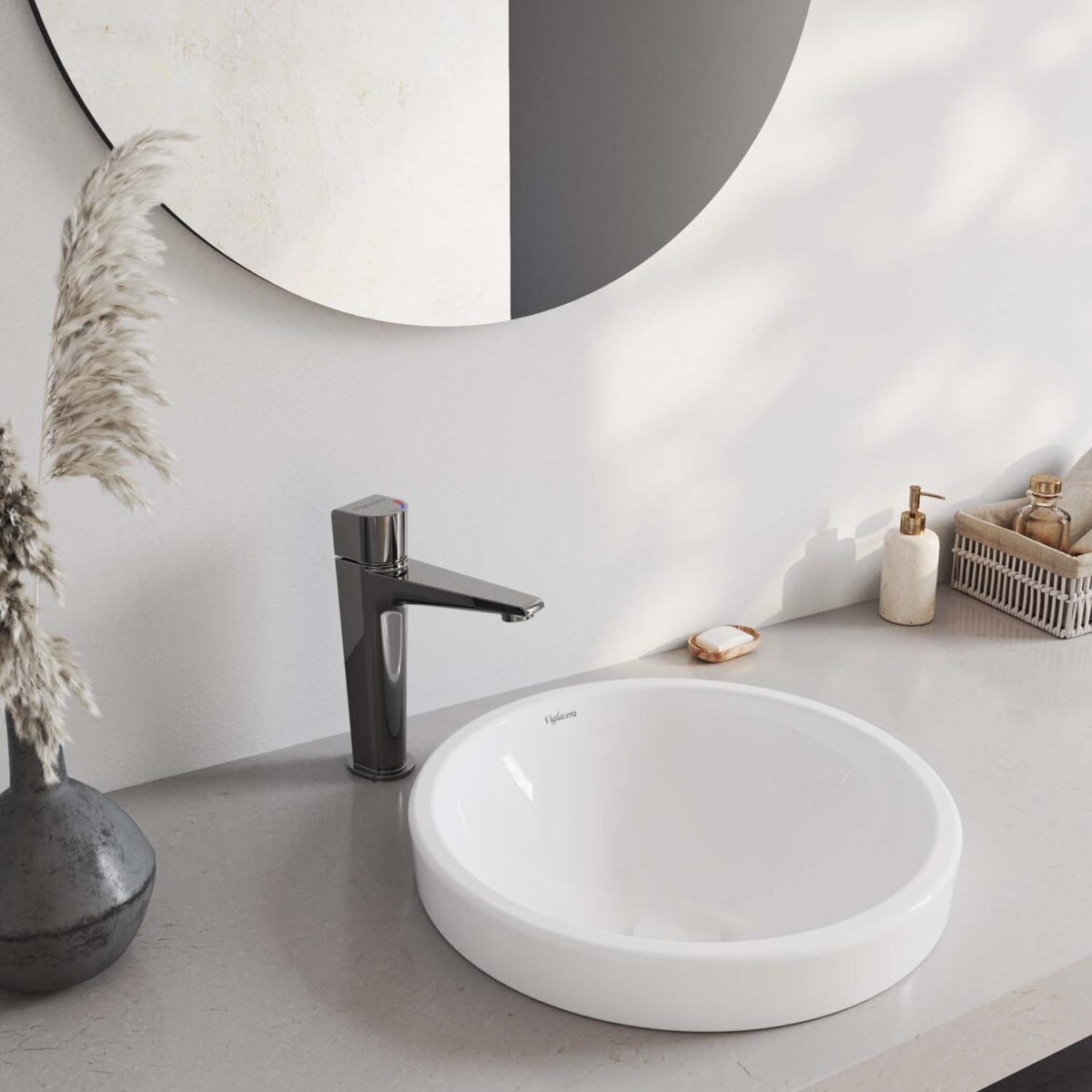 Vòi lavabo VIGLACERA VG136.1 cổ cao nóng lạnh - Ảnh 10