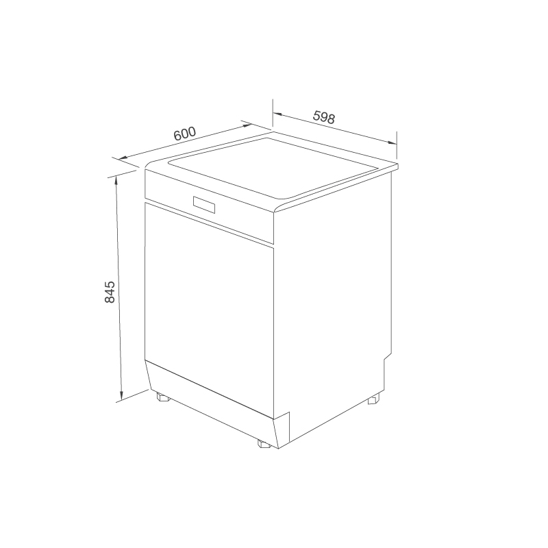 Máy rửa chén WQP12-5201E