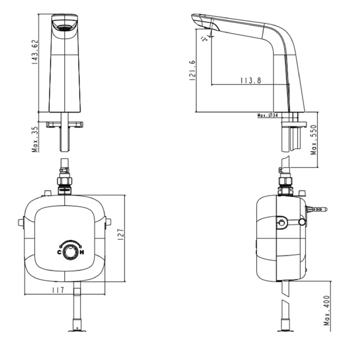 Vòi lavabo AMERICAN STANDARD WF-3008 1130080000 AccuStream cảm ứng - Ảnh 2