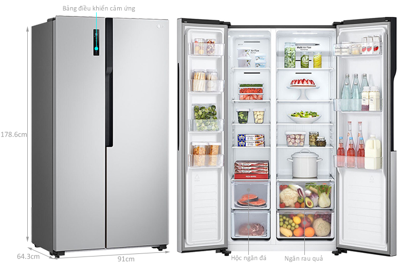 Tủ lạnh LG Inverter 519 lít GR-B256JDS
