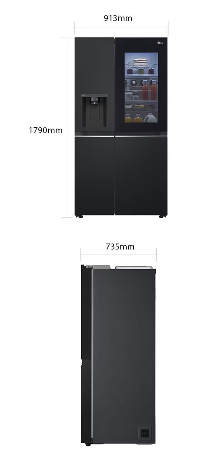 Tủ lạnh LG Instaview lấy nước ngoài UVnano 635L màu đen GR-G257BL - GR- G257BL | LG VN