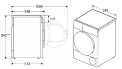 kich thuoc May say quan ao BOSCH WQG245040 9Kg Serie 6 1